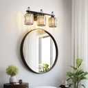 FDPBY Bathroom Vanity Lights 3-Light Modern Crystal Vanity Light Chrome Bathroom Light Fixtures Over Mirror Crystal Bathroom Vanity Lighting Fixtures