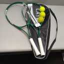 Tennis Rackets 2 Players Recreational for Beginners,Pre-Strung 27 Inch Light Adult Racquet Set for Women Men with Tennis Balls,Overgrips and Carry Bag, One Size