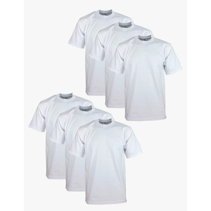 Pro Club Men's 6-Pack Heavyweight Cotton Short Sleeve Crew Neck T-Shirt L