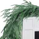 10ft Christmas tree Norfolk Pine Artificial Green Garland Indoor Outdoor Decorations – Christmas Greenery for Mantle Stairs Railing Fireplace Front Door Porch Holiday Decor