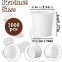 Lemecima 1000 Pack 1 oz White Paper Cups, Disposable Mini Sampling Cups for Tasting, Mouthwash, Medicine, Espresso, Bathroom, Party, and Office Use, Small
