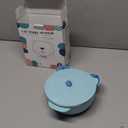 ufengke Stainless Steel Baby Feeding Bowl, Toddler Suction Plate with Lid Spoon and Fork, Perfect for Children (Blue)