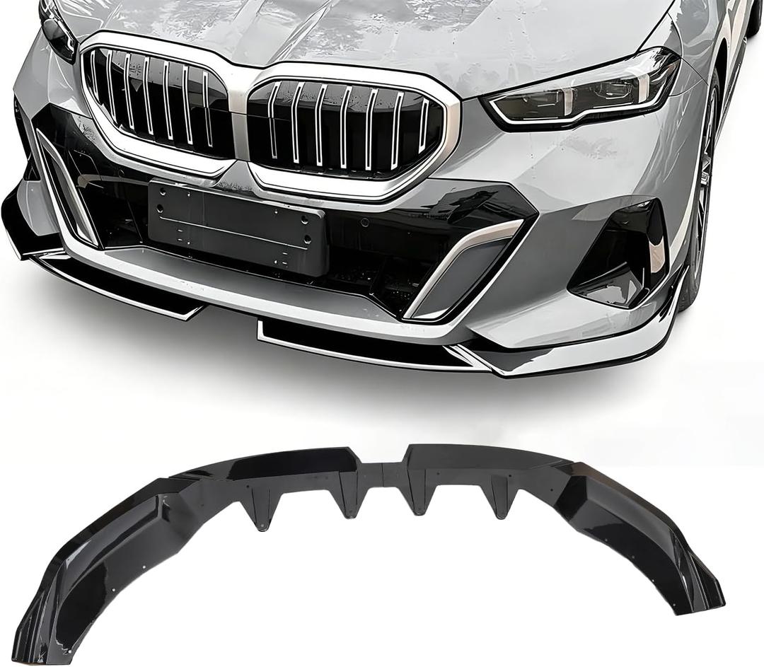 Front Spoiler Splitter Lip for BMW 5 Series I5 G60 G61 M Sport 2024-2026, Gloss Black