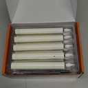 PChero 10 PCS Window Candles with Dusk to Dawn Sensor, 7.2" Flameless Taper Candles Battery Operated with Black Holders, LED Candle Sticks Christmas Window Lights for Home Christmas Holiday Decor