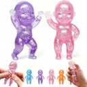 3 x 2Pcs Baby Sugar Squishy Glittery,Sugar Filled Squishy Slow Rising Squishies for Kids,Sensory Fidget Toys for Anxiety and Stress Relief Focus,Squeeze Toys Stretch Doll for Desk Decor Party Favors Gift