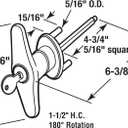 Prime-Line GD 52169 Keyed T-Handle, 5/16 In. x 4-5/8 In. Square Shaft, Diecast Construction, Chrome