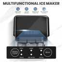 DUMOS Countertop Ice Maker with Handle, Portable Ice Machine for Home Black