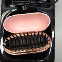 Glam brushs Mini Hair Straightener,3-Speed Temperature Control, Portable Electric Hair Straightener Brush 30s Heating,Rapid Heating & Anti Scald Shell, Cordless Straightening Comb for Travel(Pink)