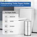 Gypie New Upgrade Free Standing Toilet Paper Storage Holder Stand, Heavy Duty 304 Stainless Steel Base, 3 Roll Capacity Toilet Paper Roll Holder for Bathroom Organization