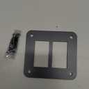 MIIGII Switch Panel, 2 Gang Rocker Toggle Switch Aluminum Housing Bracket for Car Truck Marine Boat RV Vehicle, Waterproof Panel