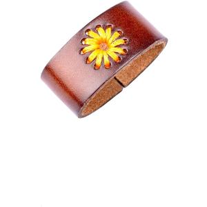 9 x 1.5 "(38mm-40mm) Belt Loop Keeper Leather Loop Keeper Men Belt Buckle Accessories Hand Made Leather (Brown)