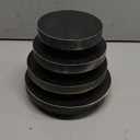 Geetery 4 Pcs Wooden Risers for Display Wood Pedestal Stand Mini Tray Stand Round Wooden Pedestal Holder Rustic Riser for Decor Tiered Tray Decor Home Kitchen, 5/6/7/8 Inch(Black)