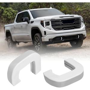 Tow Hook Covers Fit for GMC Sierra 1500 2019-2024 Vertical Tow Hooks, Hitch Cover Front Customized Car Tow Hooks Compatible with GMC Sierra 1500 Accessories 2019-2024 (White)