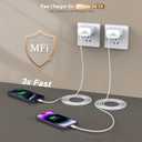 [Apple MFi Certified]10FT Fast iPhone Charger,Extra Long Apple Charger Fast Charging 2Pack USB C Charger Block Plug + 10Foot Lightning Cable Cord for iPhone 14/Pro/Pro Max/Plus/13/12/11/XS/XR/X/SE2022