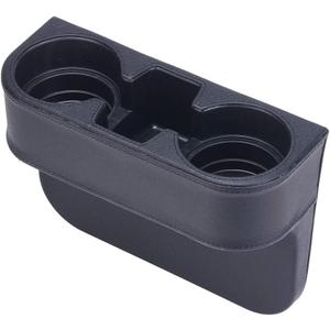 Black Multifunctional Car Cup Holder Car Seat Organizer Gap Filler Bottle Phone Storage Organizer, Black Stitching