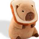 Cute Capybara Plush Soft Capybara Stuffed Animal with Bread Kawaii Capybara Doll Pillow Capybara Plushie Gifts for Kids Boys Girls 12 inch