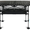 Adjustable Aluminum Camping Table 47" L * 22" W
with Large Storage Organizer and Carrying Bags and Upgrade Big Foot , Outdoor, Collapsible, for Picnic Foldable