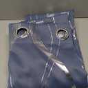 NICETOWN Stone Blue Decorative Curtains Blackout 84 inch Length for Bedroom Living Room, Thermal Insulated Grommet Room Darkening Pattern Drapes for Boys Kids Mans Home Decoration (2 Panels, 52 by 84)