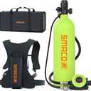 SMACO S700 Plus Mini Scuba Tank 1.9L Portable Diving Tank Reusable Pony Bottle for Underwater Exploration Lung Air Tank Kit Diving Cylinder for Emergency Rescue Boat Cleaning Backup Air Source