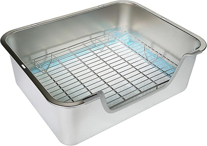 Sorstrem Stainless Steel Sifting Litter Box for Rabbit (M)