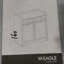 VASAGLE Laundry Cabinet with Tilt-Out Basket, Freestanding Storage Unit with Drawer and Laundry Hamper, for Bathroom, Living Room, 15.8 x 31.1 x 31.5 Inches, Cloud White UBBC751W01