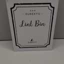 SUBEKYU Magnetic Lint Bin for Laundry Room, Wall Mounted Metal Lint Box Holder Trash Can with Lid for Dryer,Lint Basket for Laundry Room Organization,White