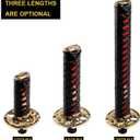 RYANSTAR Samurai Sword Automatic Shift Knob Universal Compatible with Lock/Button Automatic Transmission Cool Katana Gear Shifter Metal Weighted Black&Red