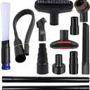 13 PCS Universal Vacuum Attachments for Shop Vac Accessories - 2 1/2" to 1 1/4" Vacuum Hose Adapter, 1 7/8" to 1" Adapter for Shop Vac, 1 1/4" Household Cleaning Vacuum Brush Attachment Kit
