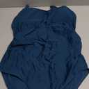 American Trends Maternity Swimsuit One Piece Maternity Bathing Suit Round Neck Adjustable Shoulder Strap Pregnancy Swimwear (Large, Peacock Blue)