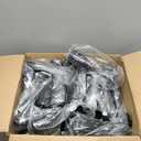 Domensi 40 Pcs Champagne Flutes Bulk 6 oz Christmas Acrylic Wine Glasses Toasting Goblet Unbreakable Plastic High Stem Champagne Cups for Wedding Birthday Party (Black)