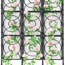 Trellis for Climbing Plants Outdoor, 24 Rifny 3.4 x 6.17 FT Tall Garden Trellis Flower Rose Cucumber Trellis for Vines Pea Support, Wall Large Plant Trellis Fence with Plastic Coated Metal Poles