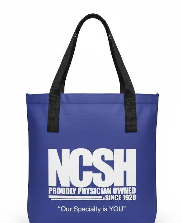 12 small tote bags, white logo, black straps