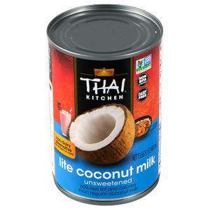 Thai Kitchen Coconut Milk, Lite, Unsweetened, Gluten Free, Dairy Free, Non-GMO, 13.66 fl oz, BB Aug 17, 2027