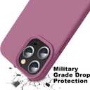 Ktele Compatible with iPhone 13 Pro Case 6.1 inch Premium Liquid Silicone with [Soft Anti-Scratch Microfiber Lining] Gel Rubber Full-Body Bumper Protection Case for iPhone 13 Pro-Lavander Purple