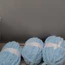 Pack Chunky Yarn for Hand Knitting - Chenille Yarn for Crocheting - 224 Yds Chunky Blanket Yarn Jumbo, Thick Fluffy for Knitting Blankets, Super Bulky Yarn 61.6 Oz (Lake Blue)