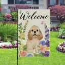 4 x Spring Summer Dog Flowers Garden Flag 12x18 Double Sided Flower Seasonal Sign Small Farmhouse Yard Outdoor Decoration