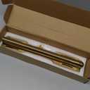 FIRJOY 12" Valet Rod for Closet Pull Out (2 Pack, Brushed Gold)