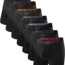 BAMBOO COOL Men's Ultra ComfortSoft Underwear, Moisture Wicking & Breathable No Ride Up Boxer Briefs with Fly, Multipack (Black, XXL)