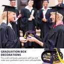 Spakon 30 Pcs Graduation Cap Gift Box Graduation Party Favors Candy Boxes Treat Box with Tassel Table Centerpieces Class of 2026 Grad Decorations(Purple, Gold)