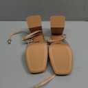 ISNOM Platform Chunky Heels for Women, Block Heel Sandals with Open Square Toe and Ankle Strap, Size 8