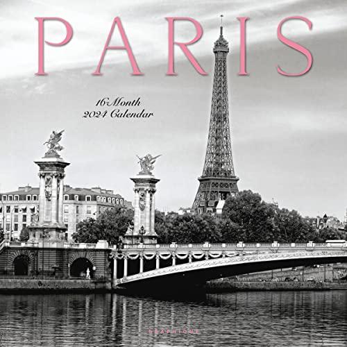 Pack of 5 Graphique 2024 Paris Wall Calendar | 12” x 12” | Thick Paper | Home & Office Organizer | Large Monthly Grid | 3 Languages & Marked Holidays | 4 Month Preview Page for 2025