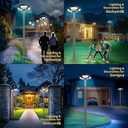 4000W Outdoor Street Light Head, Solar Powered, IP65 Waterproof, 350000LM 750 LEDs, Dusk to Dawn, Timer, Landscape Path Lamps, Post lamp with Remote for Lawn Pathway Driveway Yard