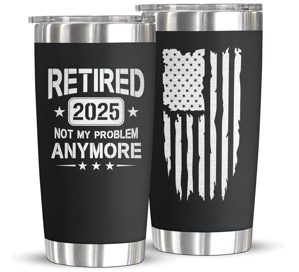Retirement Gifts for Men Women 2025, Teacher, Coworkers Leaving, Funny, Happy Retirement, Goodbye Gift, Farewell Gifts For Coworkers, 20oz Coffee Tumbler