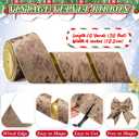 Riceshoot Christmas 4 Inch Velvet Ribbon 10 Yards Camel Wide Wired Velvet Ribbon with Gold Edge for Wrapping Bow Gift Box DIY