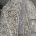 Machine Washable Kitchen Runner Rugs: 2'6"x8' Hallway Rug Non Slip Low Pile Stain Resistant Soft Carpet Runners for Hallways Indoor Entryway Kitchen Laundry Room Bedroom Farmhouse (Brown and Cream)