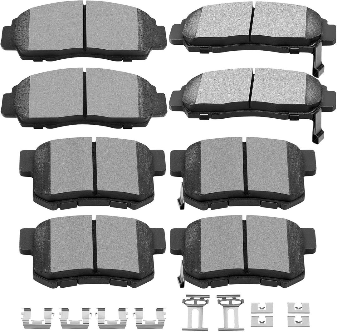 Ceramic Brake Pads Kits,SCITOO 8pcs Brakes Pads Set fit for 2001-2003 for Acura CL,1999-2004 for Acura RL,1999-2008 for Acura TL
