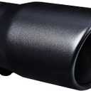 Black Exhaust tip -2.5'' Inlet Bolt on Design- Black Coated Stainless Steel Car Muffler Tips 2.5" ID x 3'' OD x 6"L