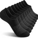 CS CELERSPORT 4/8 Pairs No Show Socks Womens and Mens Athletic Cushioned Ankle Low Cut Invisible Non Slip Socks (Small)
