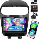 [4+128G] Upgrade Radio for Dodge Journey 2011-2019 & for Fiat Freemont 2012-2014: 9 inch Android Incell Touchscreen Stereo - Wireless Carplay and Android Auto, 5G/WiFi, GPS, BT 5.0 + Backup Camera