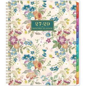 2027-2029 Monthly Planner - 3 Year Planner 2027-2029, JAN. 2027 - DEC. 2029, 3 Year Calendar 2027-2028-2029 Monthly Planners, 9" x 11", 36 Month Calendar with Colorful Tabs, Pocket, Notes - Beige